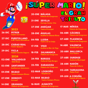 gira super mario el gran tributo 2024