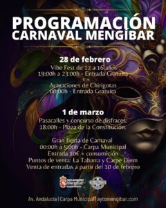 programacion carnaval mengibar 2025