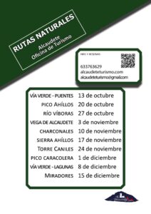 rutas naturales alcaudete otoño 2024