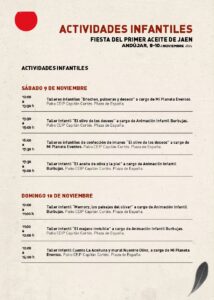 actividades infantiles fiesta primer aceite andujar 2024