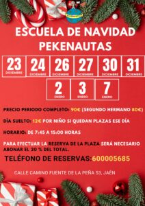 escuela de navidad 2024 pekenautas jaen