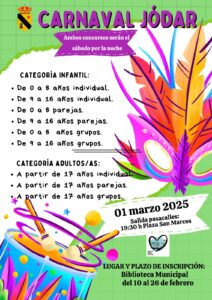 concurso disfraces carnaval jodar 2025